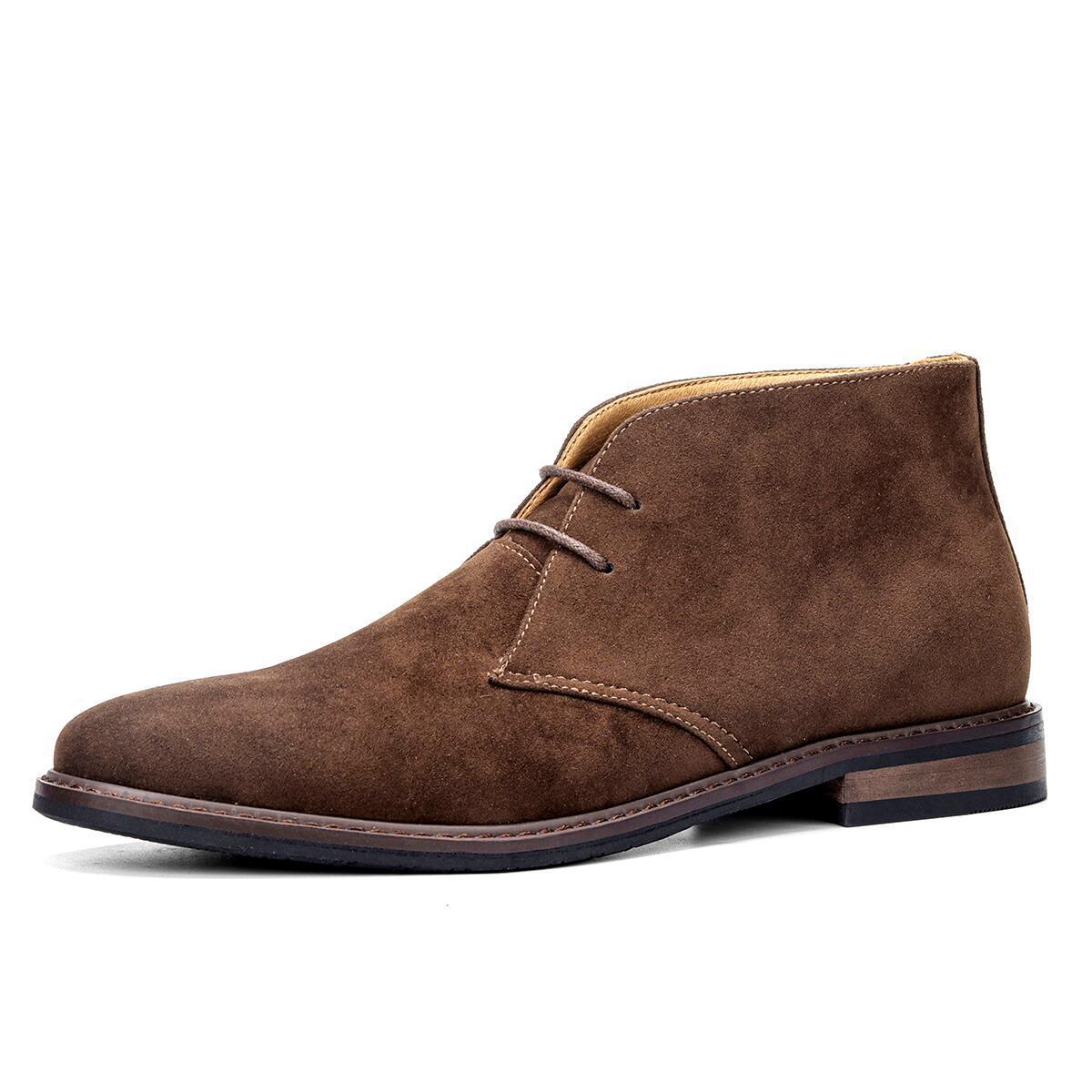Men's Classic Low Heel Ankle Boots - ModishWorld