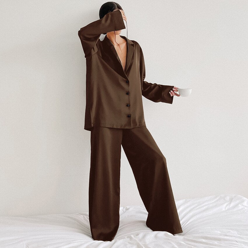 Comfy Women's Pajama Set - Loose Fit Pants & Top