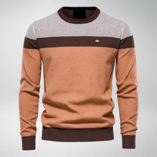 Classic Men's Striped Crew Neck Sweater - ModishWorld