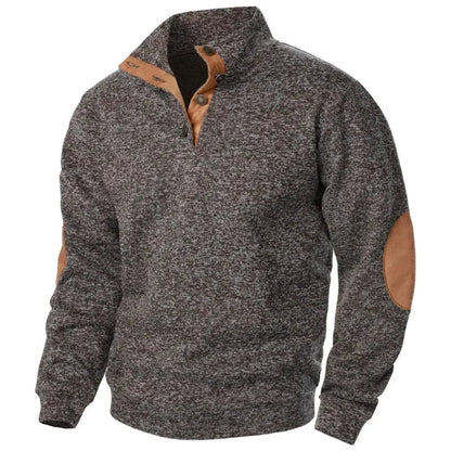 Classic Crew Neck Sweater with Patch Details