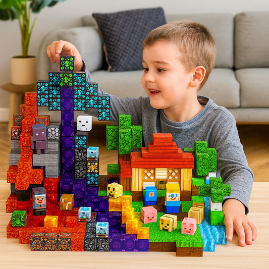 Colorful Magnetic Construction Blocks For Children - ModishWorld