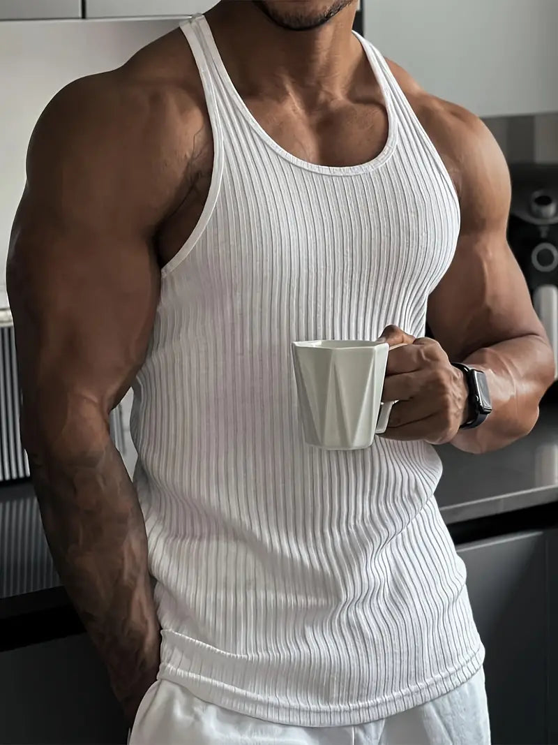 Fashionable Mens Plain Tank Top - ModishWorld