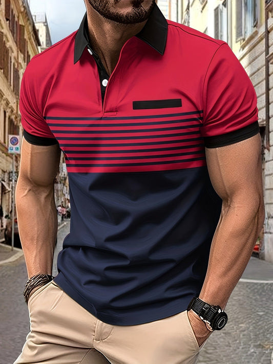 Classic Striped Mens Polo Shirt - ModishWorld