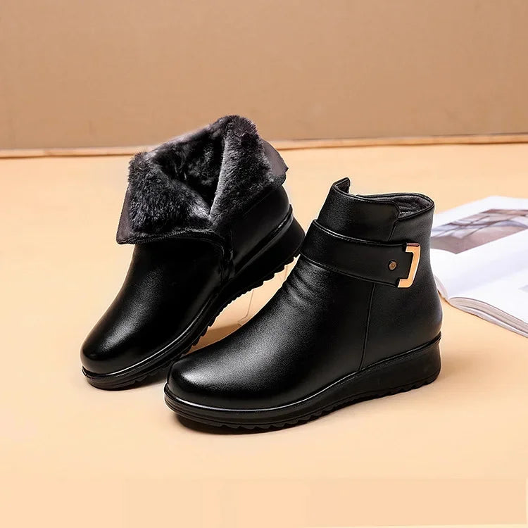 Ladies Low Heel Boots - Insulated with Side Zipper - ModishWorld
