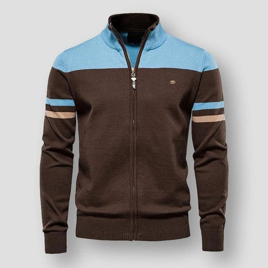 Warm Men's Zip Up Cardigan Sweater - ModishWorld