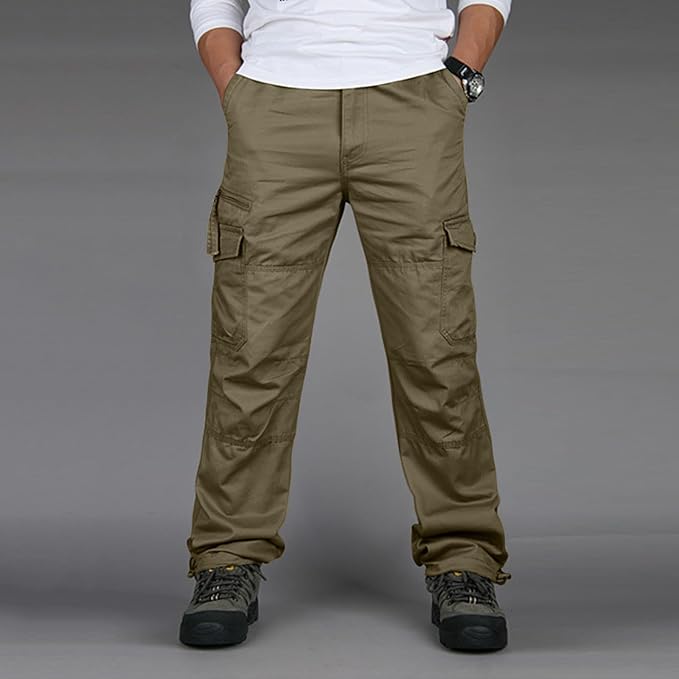 Men's Classic Cargo Pants - Straight Leg Style - ModishWorld