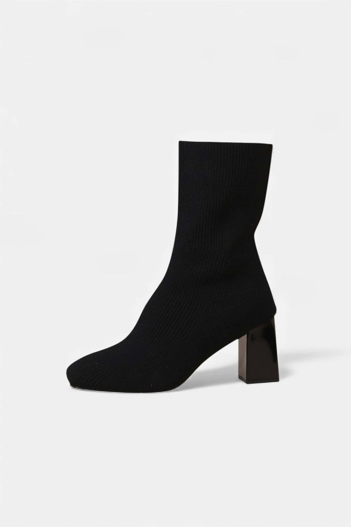 Fashionable Women's Knit Block Heel Ankle Boots - Modish World