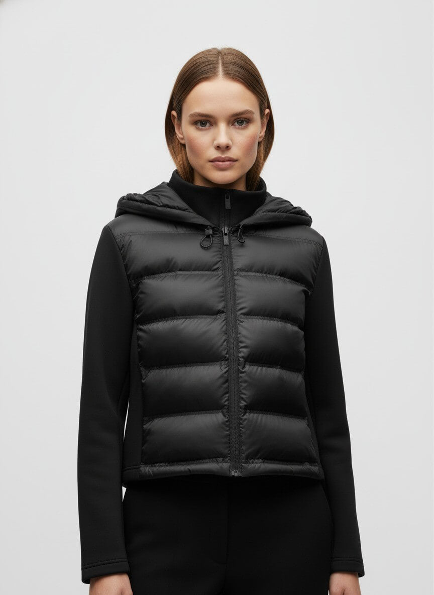 Chic Women's Black Down Jacket - Modish World