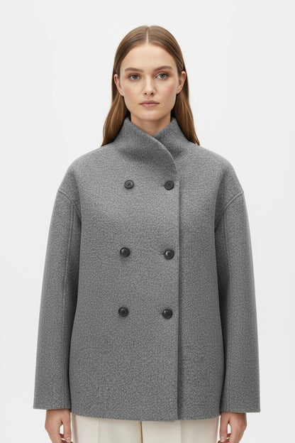 Classic Women's Double Breasted Wool Coat
