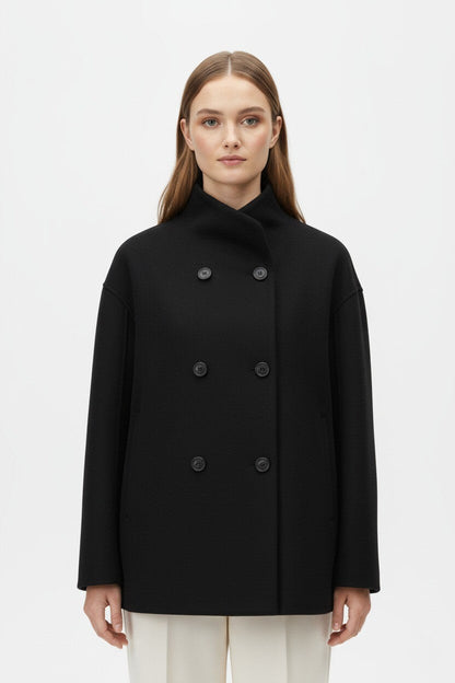 Classic Women's Double Breasted Wool Coat