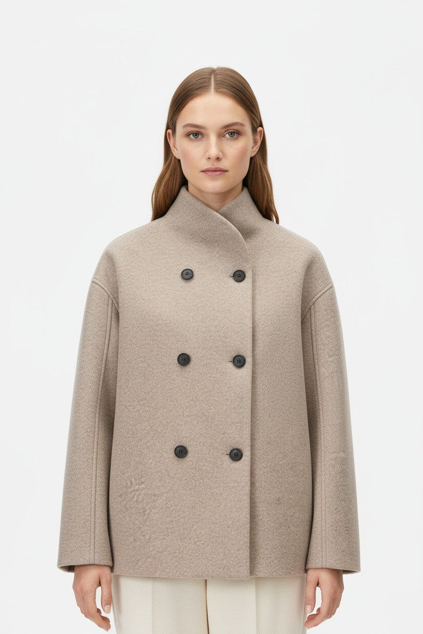 Classic Women's Double Breasted Wool Coat - Modish World