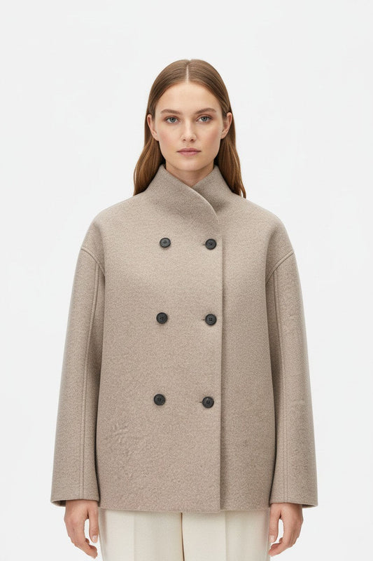 Classic Women's Double Breasted Wool Coat - Modish World