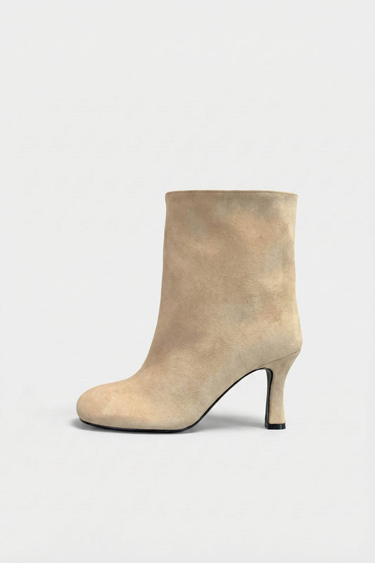 Chic Suede Ankle Boots - Low Heel - Modish World