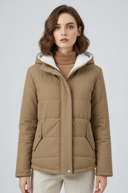 Stylish Women's Faux Fur Parka Jacket