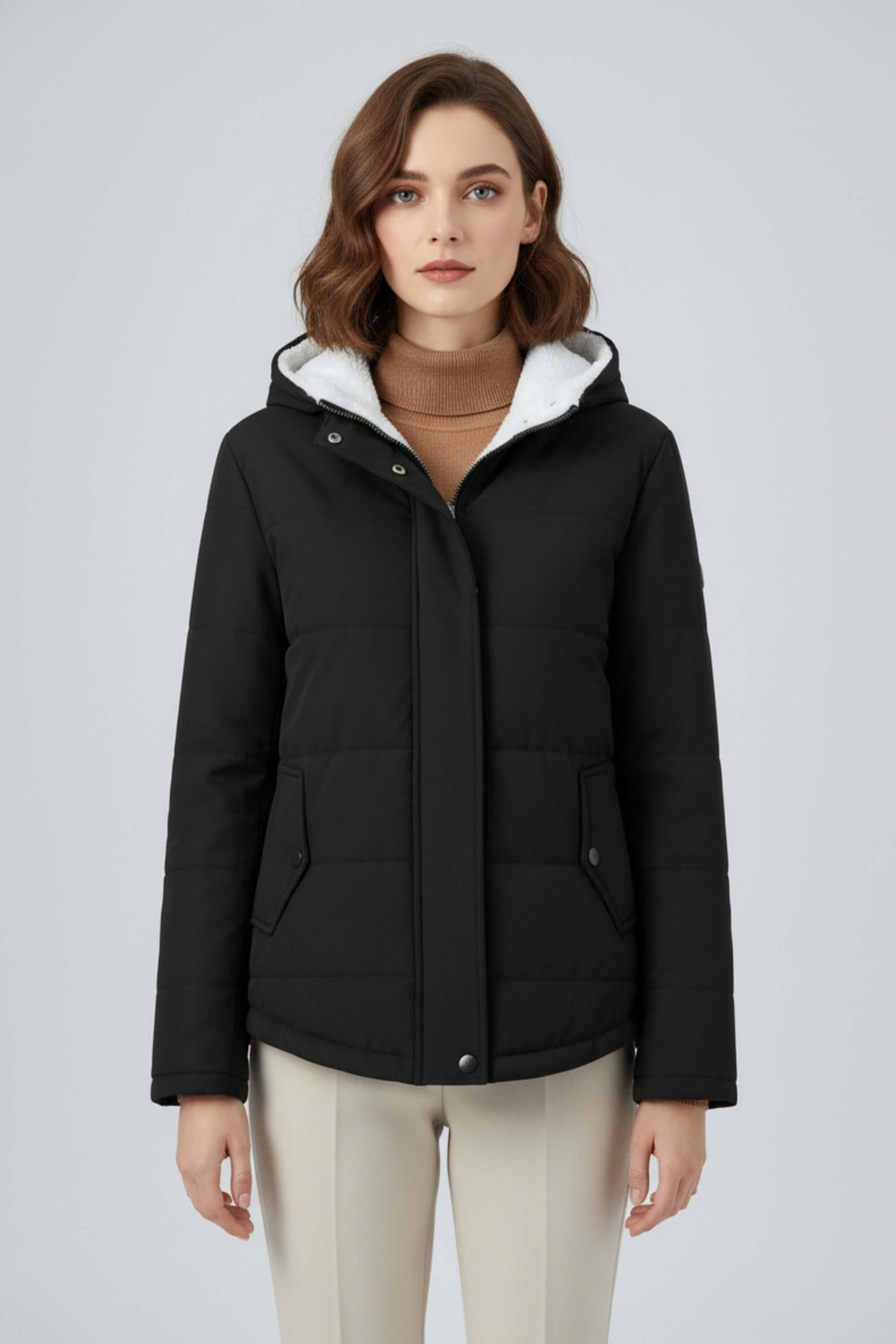 Stylish Women's Faux Fur Parka Jacket - Modish World