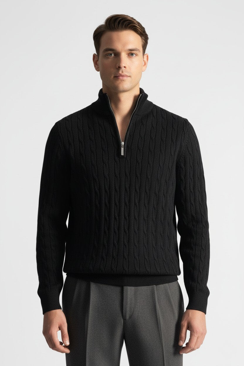Stylish Men's Knit Sweater - Warm Winter Wool Blend - Modish World