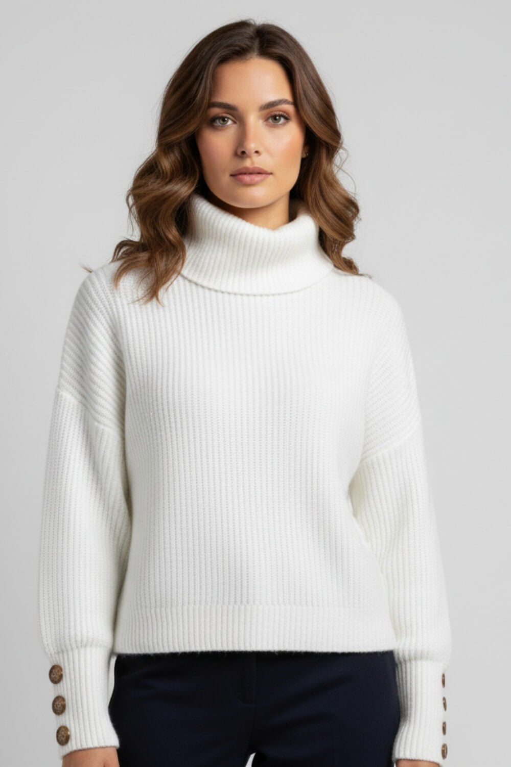 Chic Women's Turtleneck Knit Sweater - Modish World