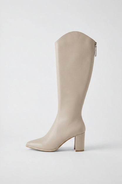 Trendy Women's Knee High Boots - Block Heel Style