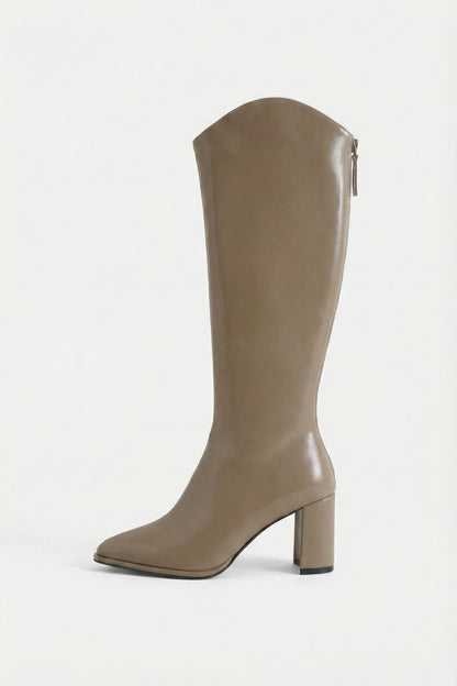 Trendy Women's Knee High Boots - Block Heel Style