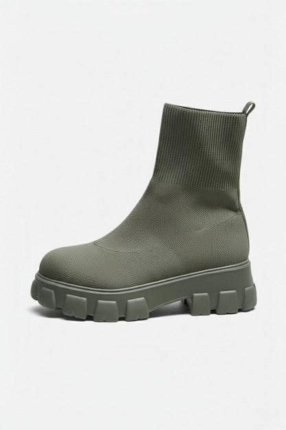 Warm Knitted Ankle Boots for Women
