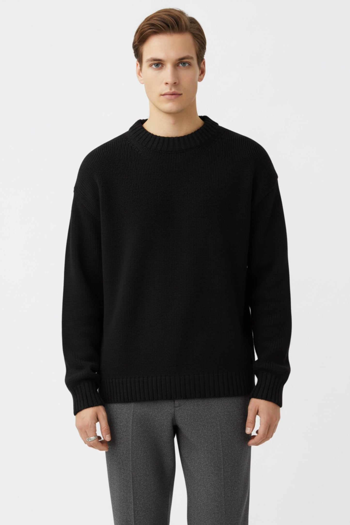 Warm Crew Neck Knitted Sweater for Men - Modish World