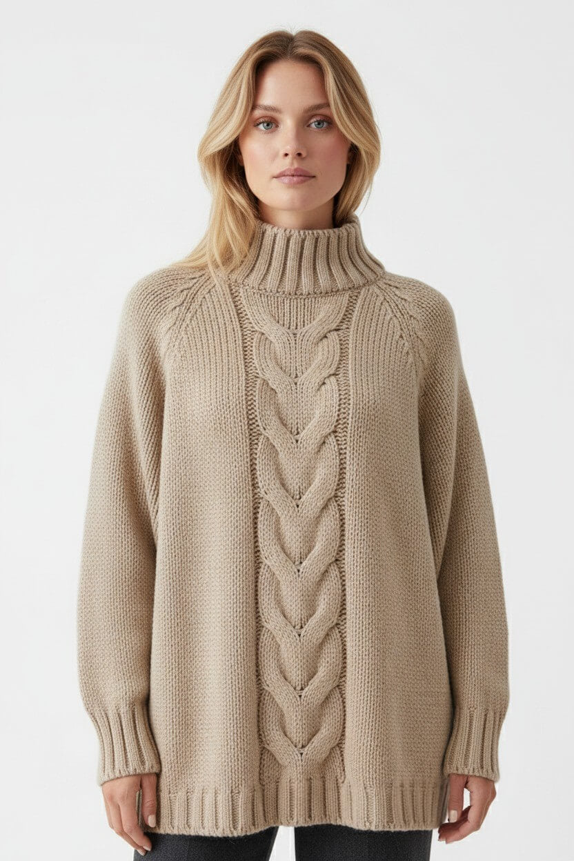 Cozy Cable Knit Women's Winter Dress - Modish World
