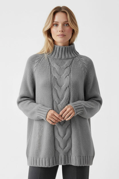 Cozy Cable Knit Women's Winter Dress