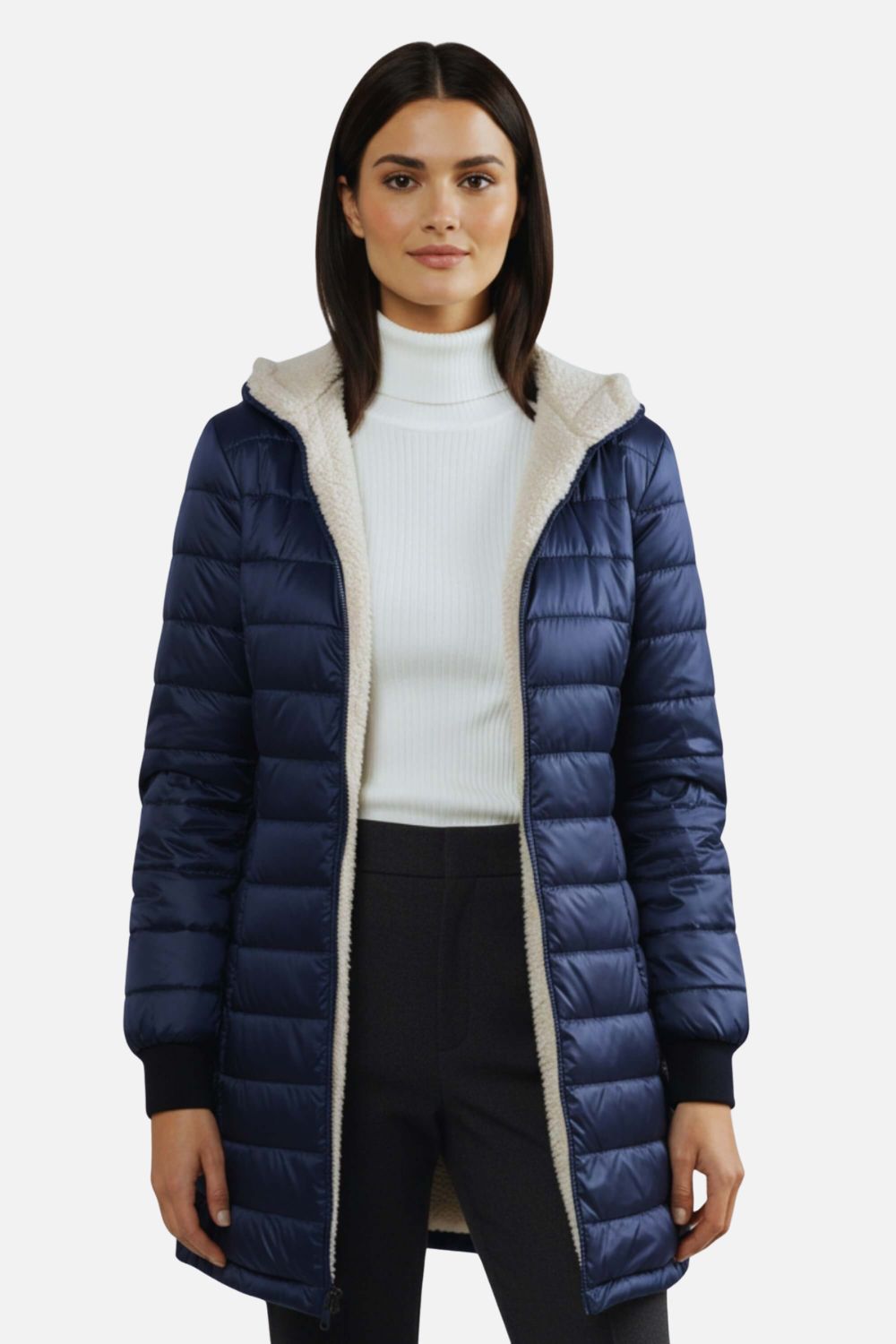 Warm Women's Puffer Coat with Insulated Design