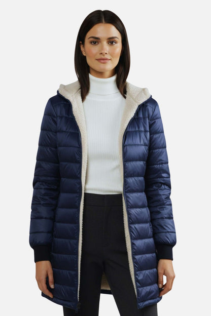 Warm Women's Puffer Coat with Insulated Design