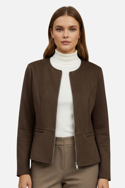 Classic Women's Coat - Elegant Modern Style Jacket