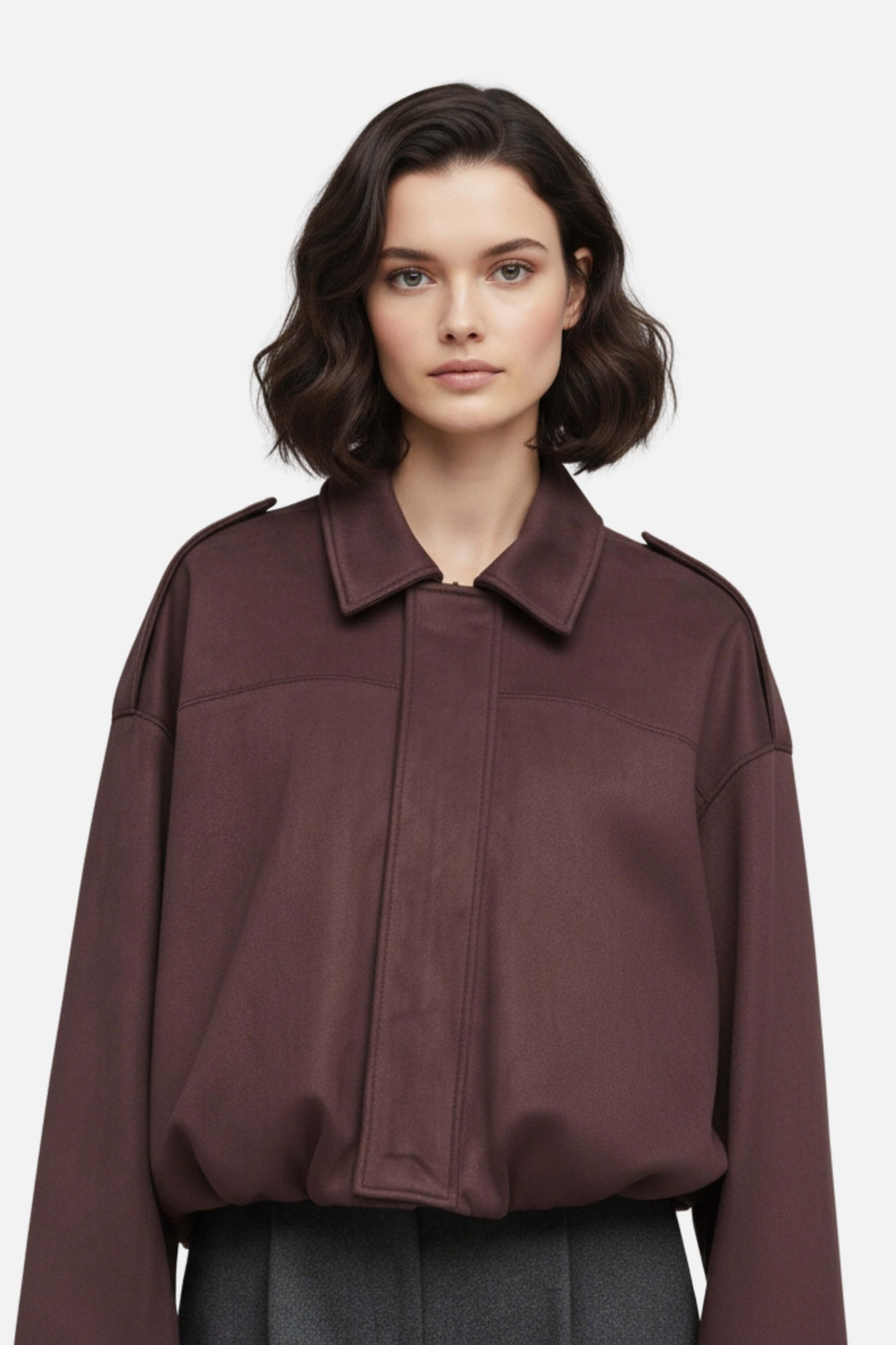 Classic Suede Bomber Jacket for Women