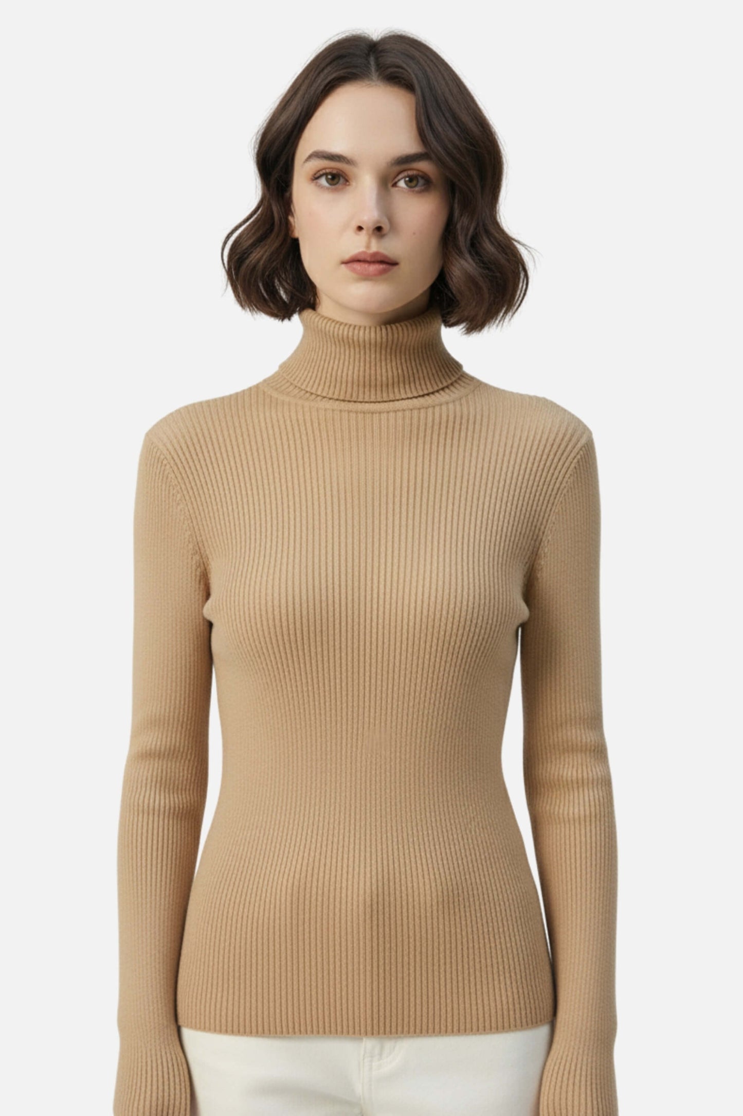 Chic Women's Turtleneck Sweater - Classic Cozy Knit
