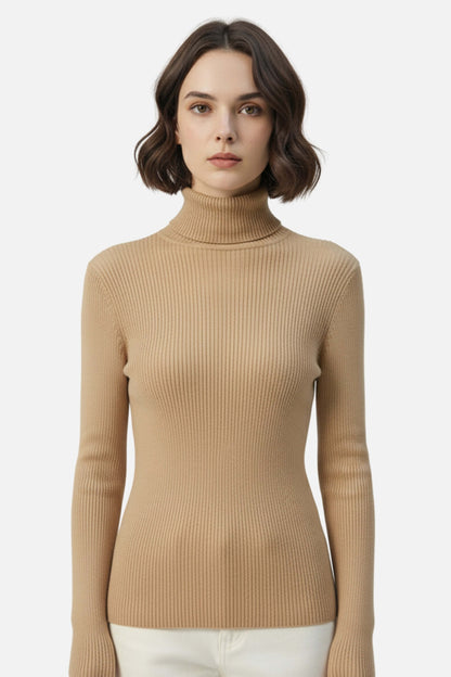 Chic Women's Turtleneck Sweater - Classic Cozy Knit