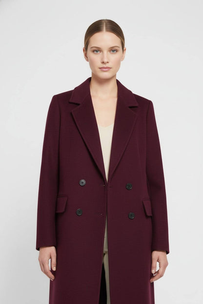 Classic Women's Double Breasted Wool Trench Coat - Modish World