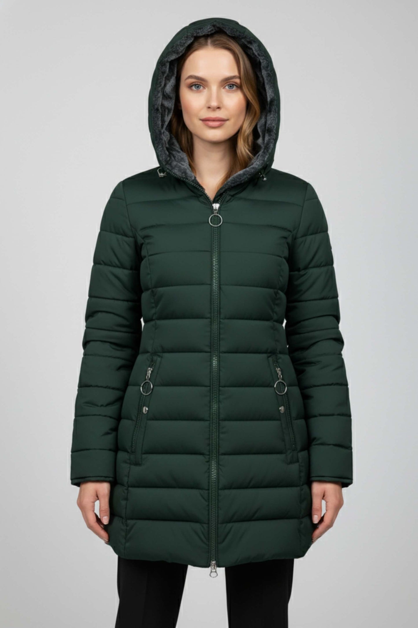 Stylish Women's Down Filled Parka Coat