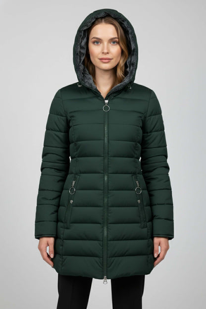 Stylish Women's Down Filled Parka Coat