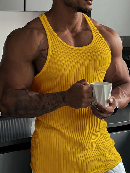 Fashionable Mens Plain Tank Top
