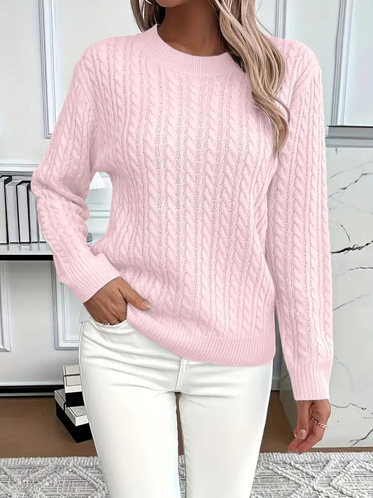 Warm Thick Cable Knit Winter Sweater - ModishWorld