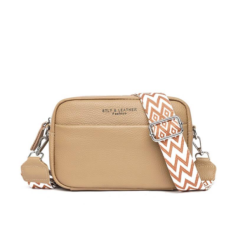 Small Women's Crossbody Purse with Colorful Adjustable Strap