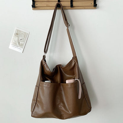 Big Vegan Leather Tote Bag - ModishWorld