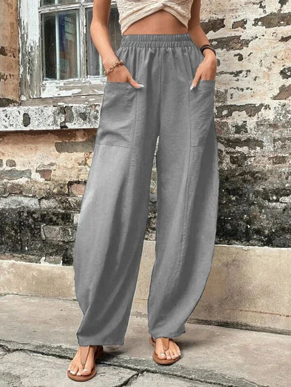 Comfortable Loose Fit Women's Elastic Waist Pants
