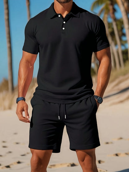 Lightweight Polo and Shorts Combo for Men