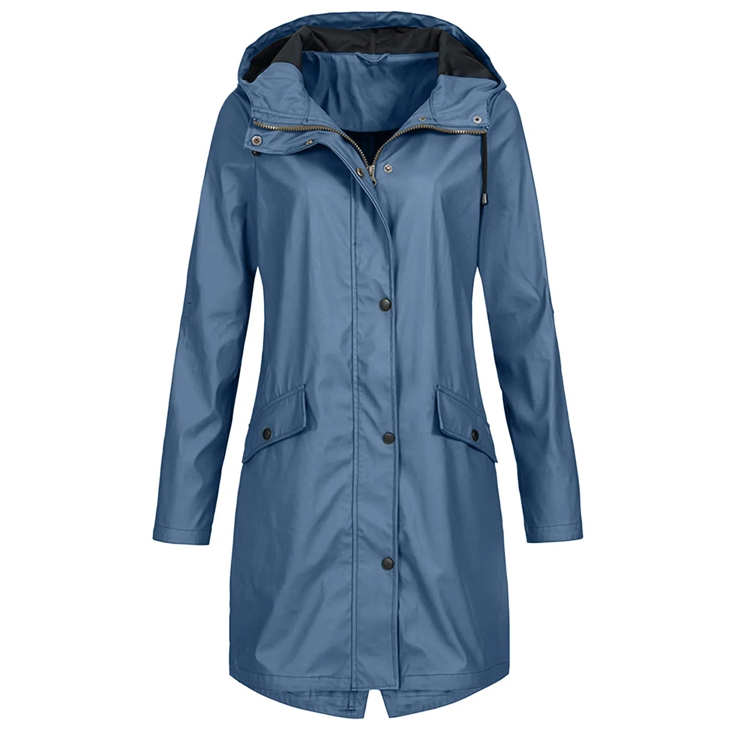 Women's Large Waterproof Parka - Hooded & Rainproof Coat