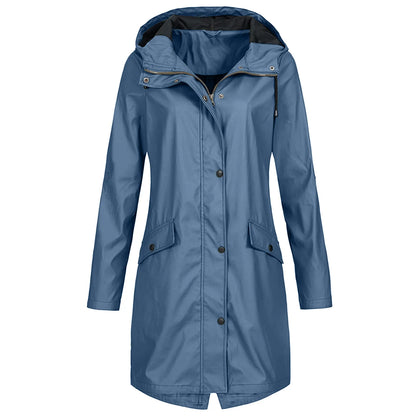 Women's Large Waterproof Parka - Hooded & Rainproof Coat