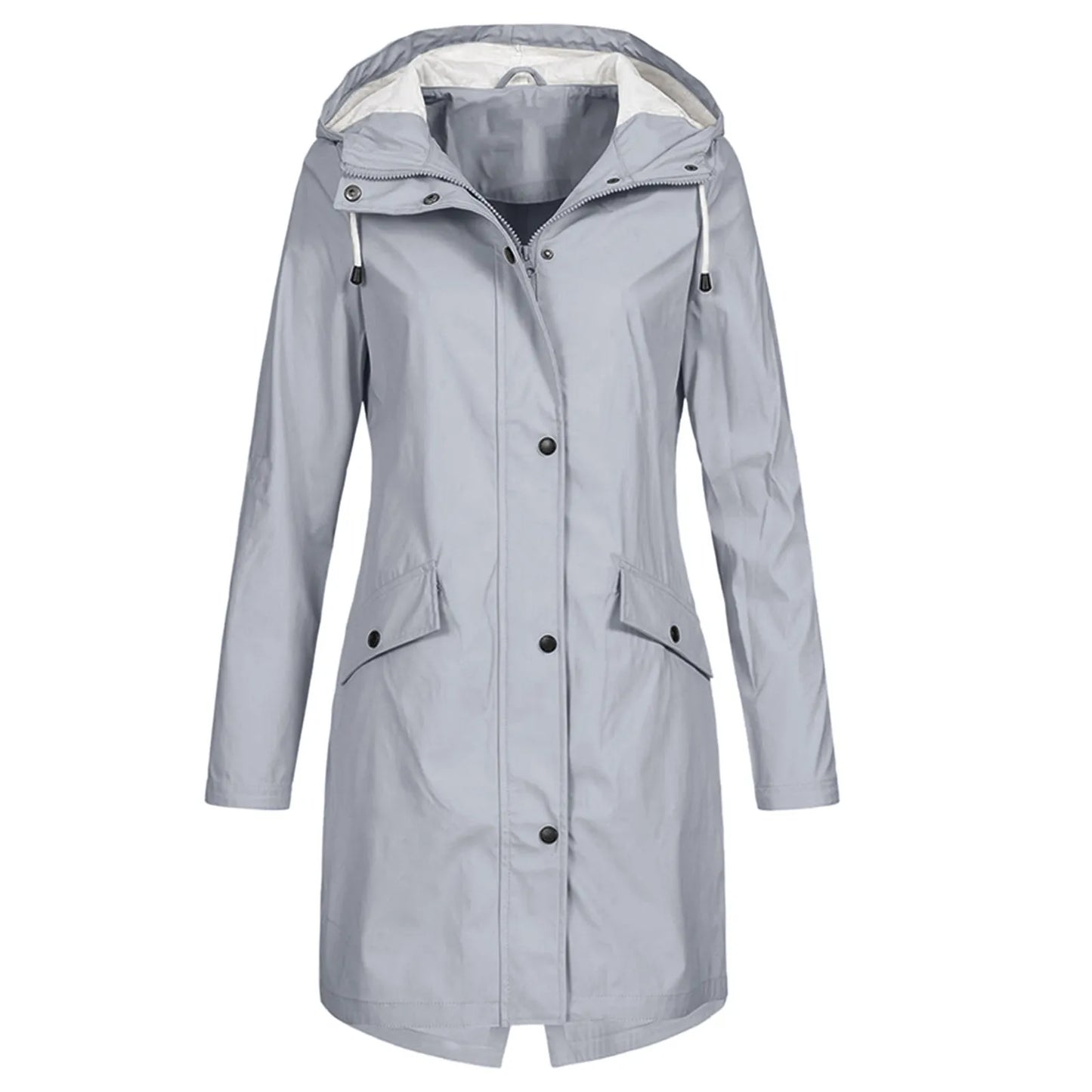 Women's Large Waterproof Parka - Hooded & Rainproof Coat