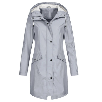 Women's Large Waterproof Parka - Hooded & Rainproof Coat