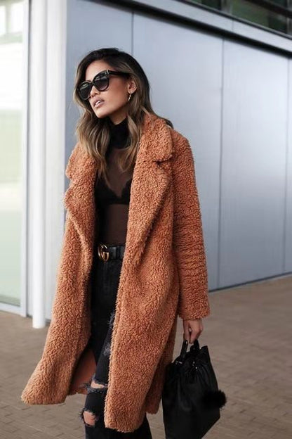 Soft Faux Fur Women's Parka Coat