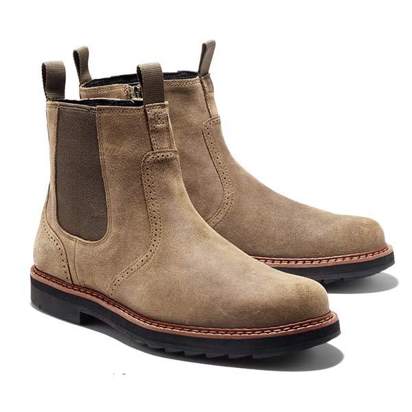 Men's Slip On Ankle Boots with Easy Pull Tabs - ModishWorld