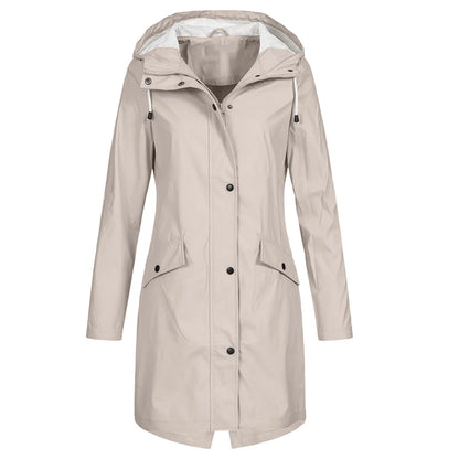 Women's Large Waterproof Parka - Hooded & Rainproof Coat