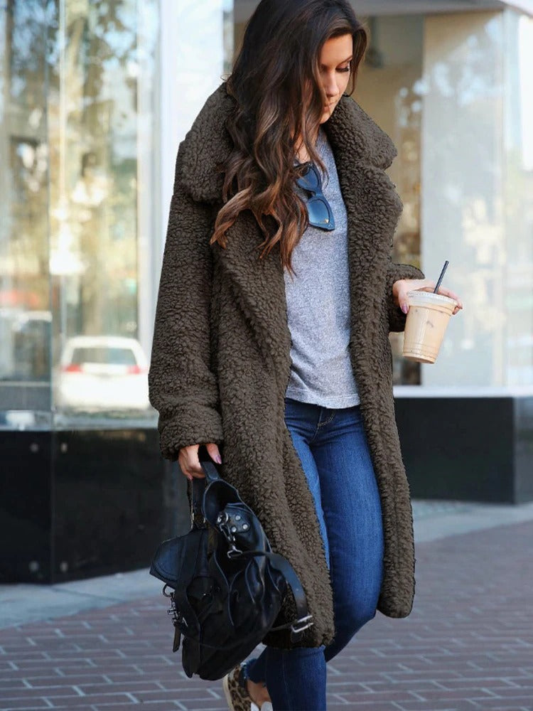 Soft Faux Fur Women's Parka Coat